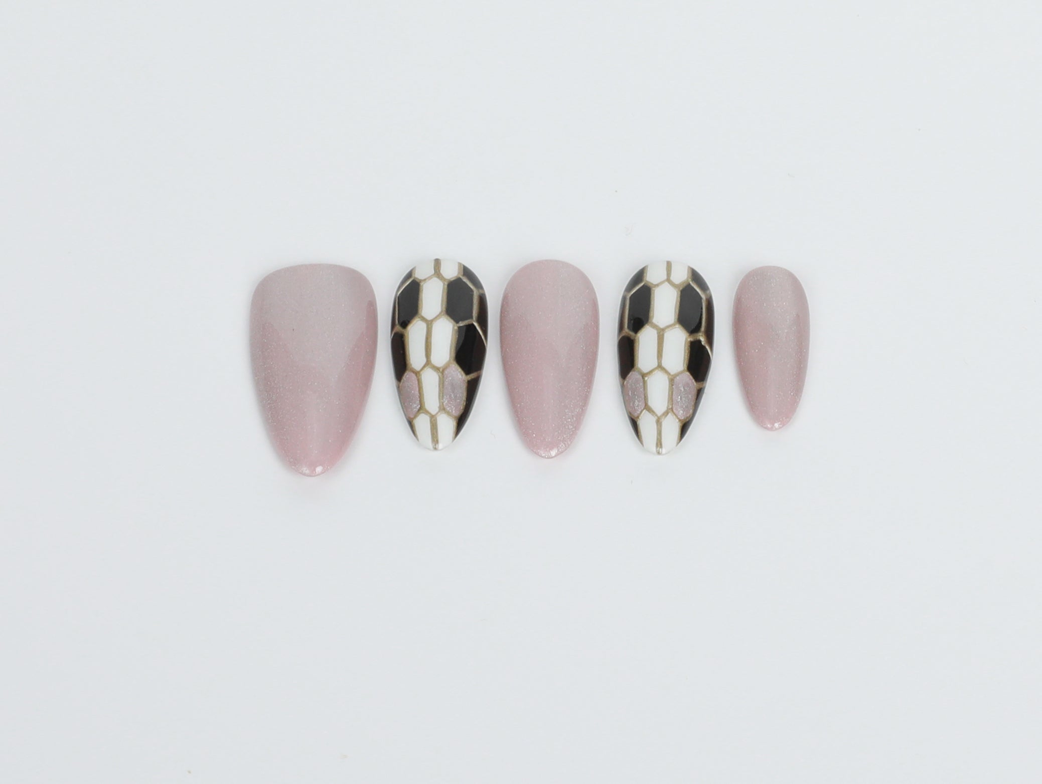 Pink Serpent Luxe Press On Nails