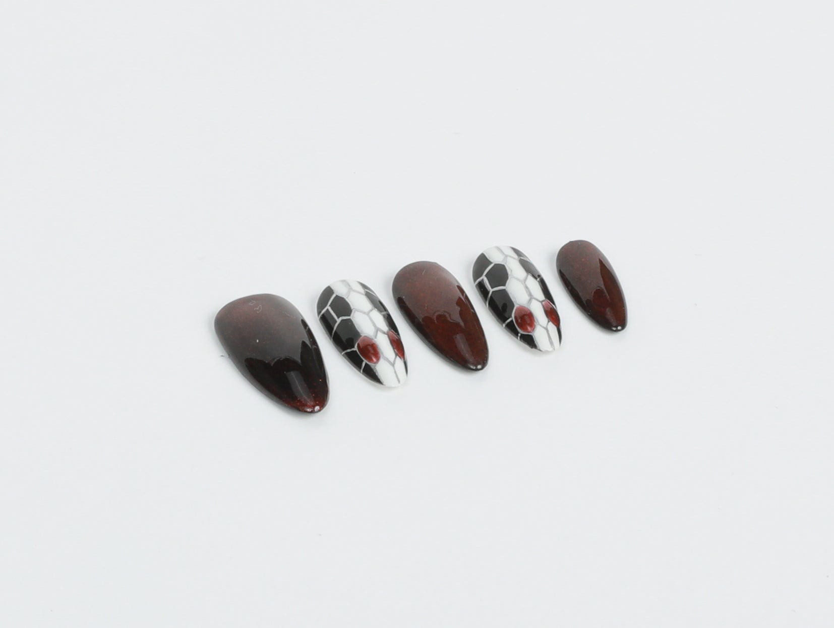 Red Serpent Luxe Press On Nails