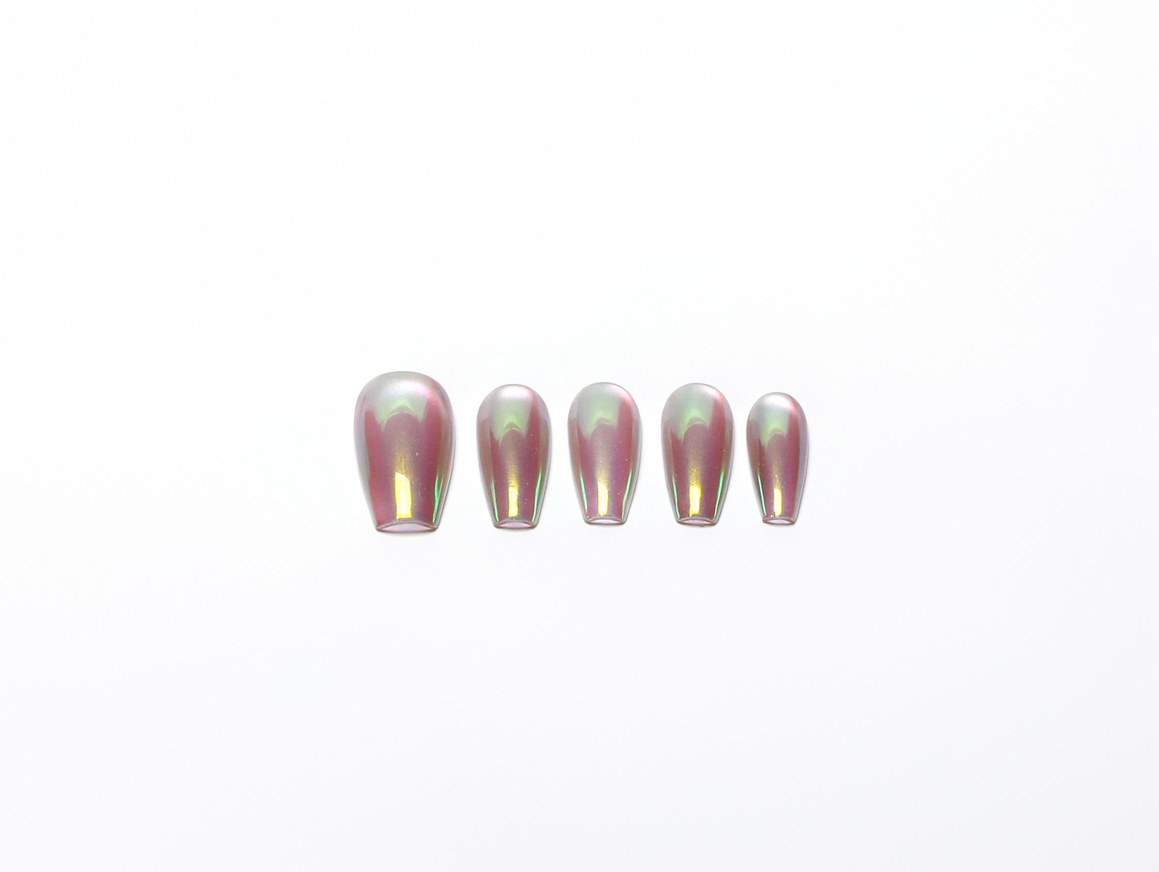Pink Electro Aurora Press On Nails
