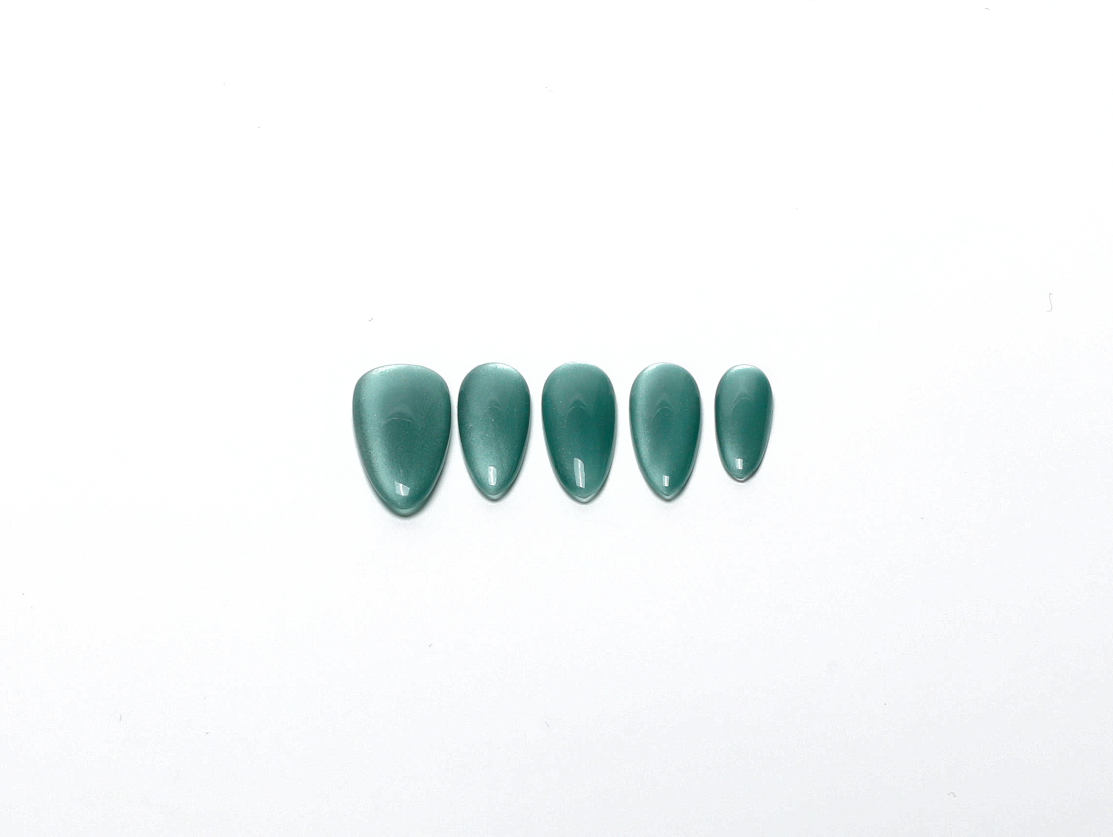 Green Lunar Haze Press On Nails