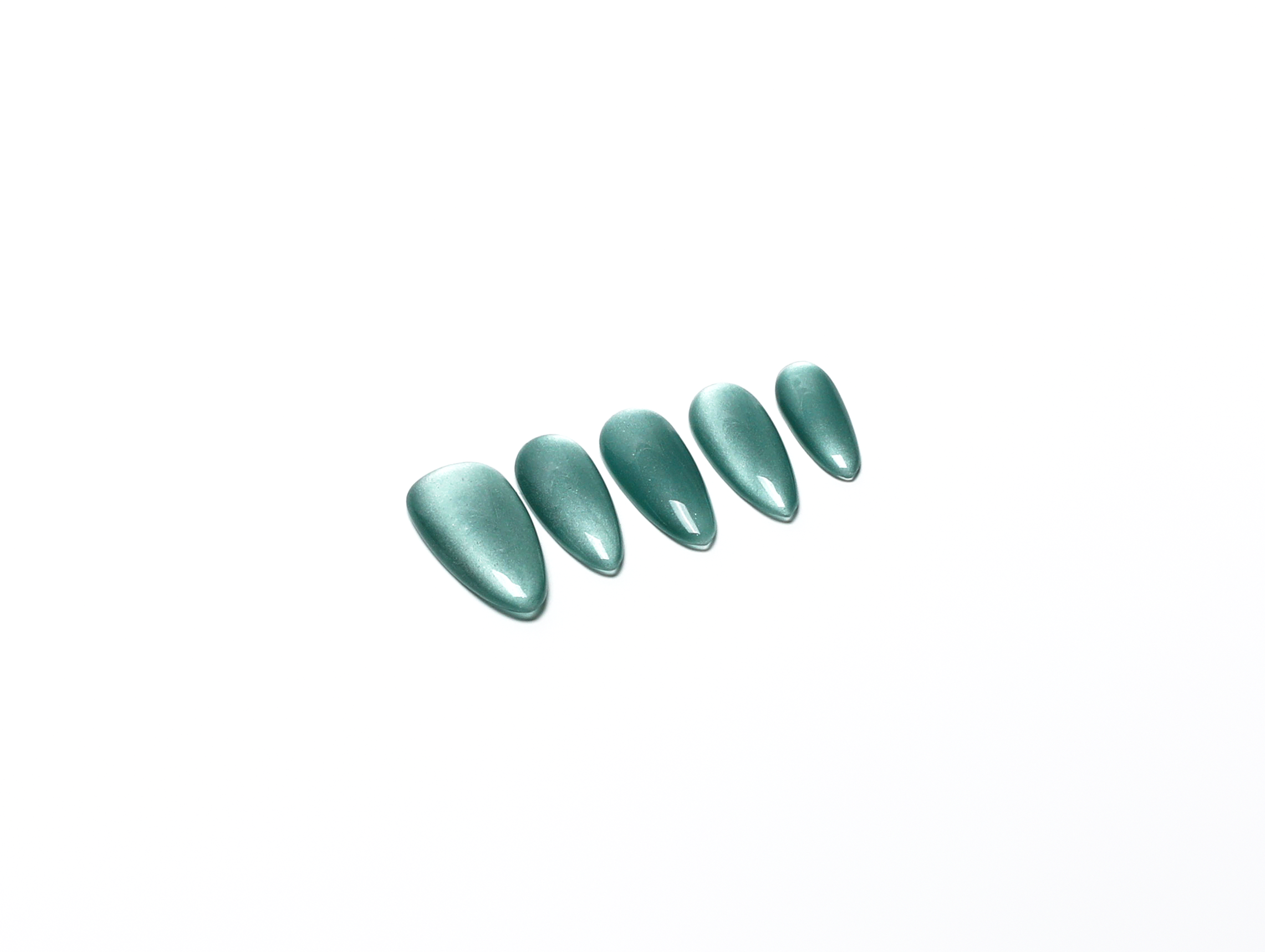Green Lunar Haze Press On Nails